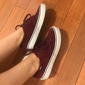 Burgundy Suede Vans